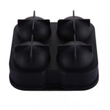 Four Compartment Soft Silicone Ice Ball Mold - Black - Shop N Save