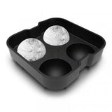 Four Compartment Soft Silicone Ice Ball Mold - Black - Shop N Save