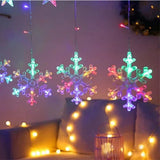 Room Decoration Party String Christmas Snowflake Lights - Multi Color