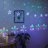 Room Decoration Party String Christmas Snowflake Lights - Multi Color