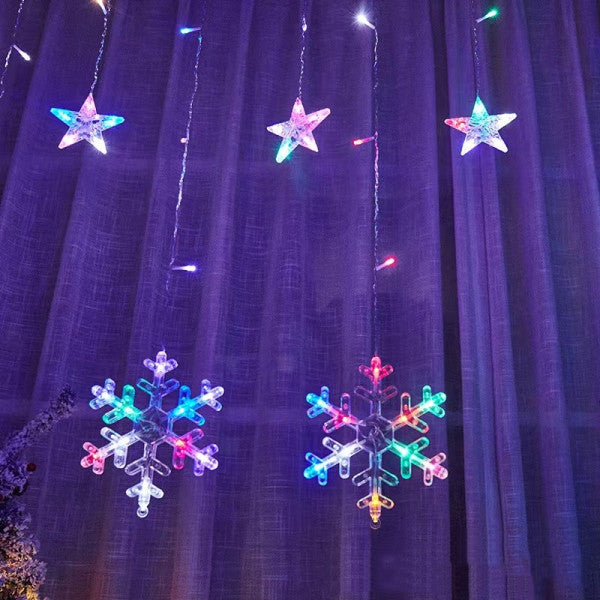 Room Decoration Party String Christmas Snowflake Lights - Multi Color