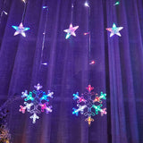 Room Decoration Party String Christmas Snowflake Lights - Multi Color
