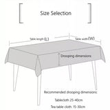 Waterproof Oil Proof Hollow Rectangle Vinyl Large Size Tablecloth - 137x200 CM - Shop N Save