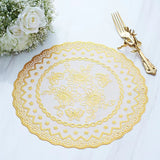 Round Insulation Non Slip Vinyl Decorative Table Mini Mat 30 CM - Golden - Shop N Save