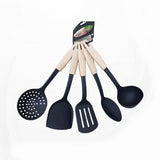 5 Pieces Non Stick High Quality Silicone Cooking Spoon Set