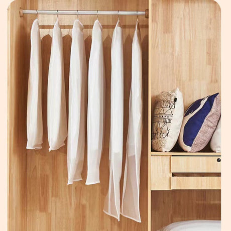 6 Pieces Multi Size Household Clothing Coat Dust Cover Set - White