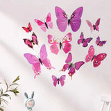 Butterfly Wall Home Decoration Stickers - Purple