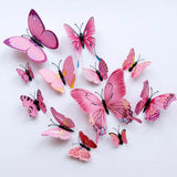 Butterfly Wall Home Decoration Stickers -Pink
