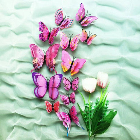 Butterfly Wall Home Decoration Stickers -Pink