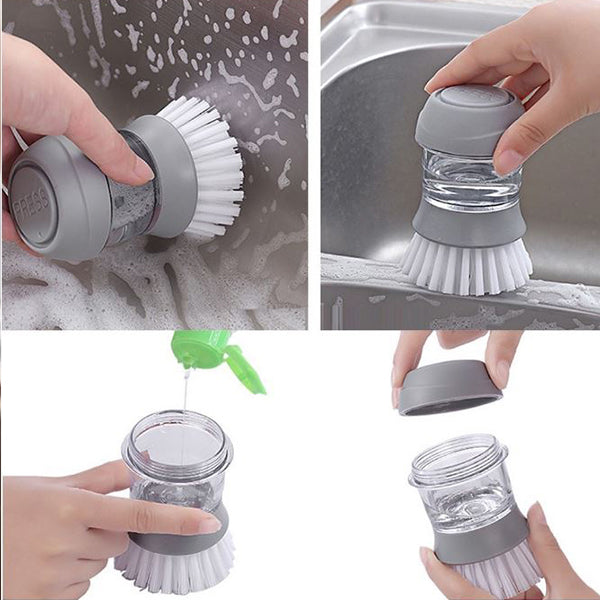 Soap Dispensing Easy Dish Washing Cleaning Brush - Green - Shop N Save