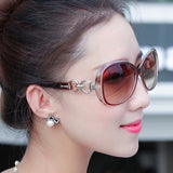 Ladies Stylish Elegant Gradient Sunglasses - Purple Red
