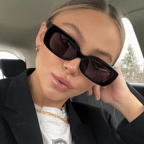 Women Fashion Small Frame Personality Sunglasses - Black - Shop N Save