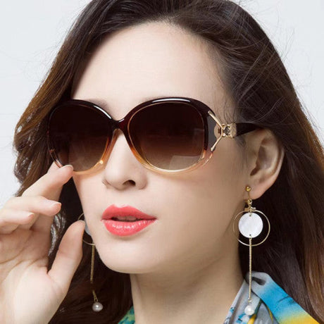 Ladies Fashion Elegant Gradient Sunglasses - Light Brown - Shop N Save