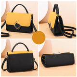 Girls Fashion Color Contrast Small Messenger Bag - Yellow Black - Shop N Save