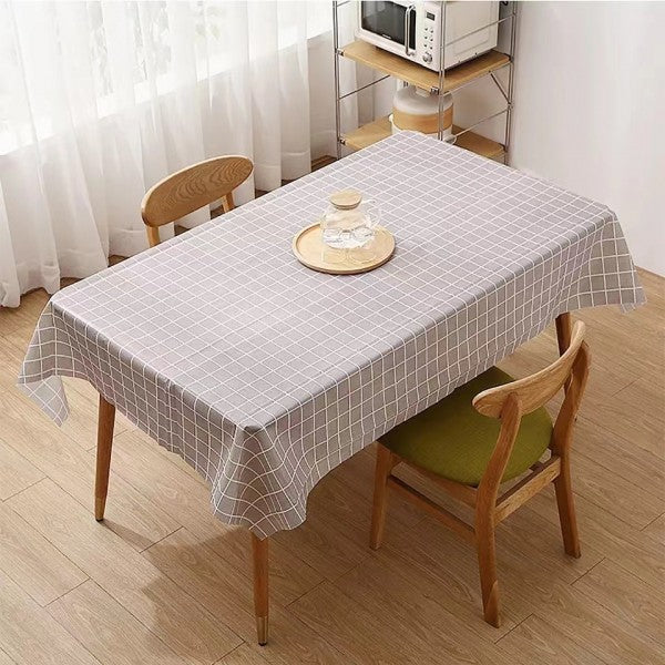 Waterproof Simple Oilproof Lattice Table Cloth - 137x137 CM