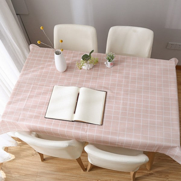Waterproof Simple Oilproof Lattice Table Cloth - 137x137 CM