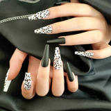 Leopard Print Two Tone Fake Nails - MultiColor