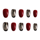 Glossy Contrast Wearable Party Fake Nails - MultiColor