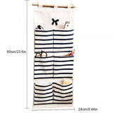 6 Pockets Wall Mounted Fabric Door Organizer Hanging Bag - Shop N Save