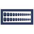 24 PCs Set Glossy Press On Nails Brown Short Fake Nails - Dark Blue - Shop N Save