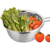 Stainless Steel Vegetables Fruits Basket Strainer - 24cm - Silver