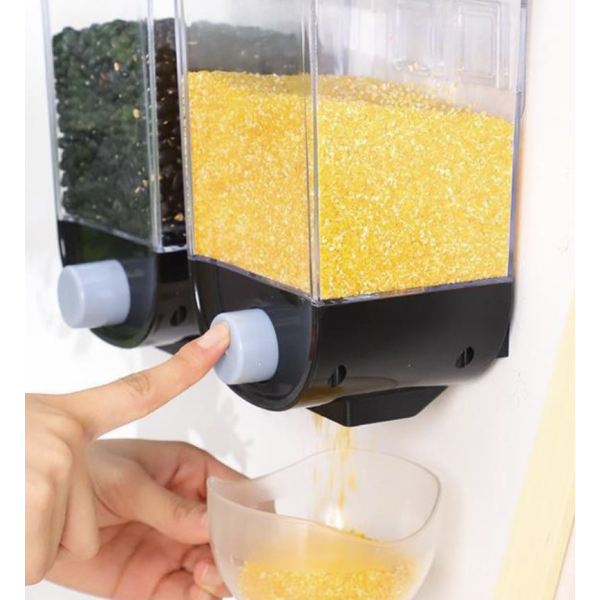 Push Button Wall Mounted Pulses Beans Rice Storage Dispenser - Shop N Save