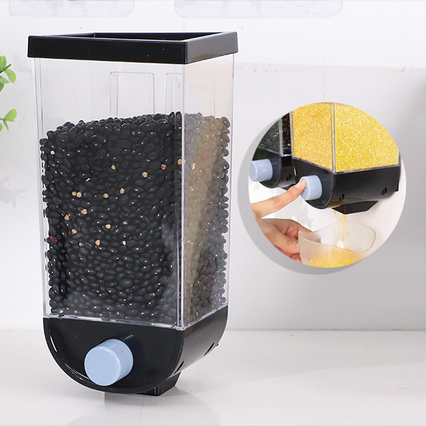 Push Button Wall Mounted Pulses Beans Rice Storage Dispenser - Shop N Save