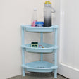 Three Layer Triangle Shaped Corner Rack - Blue - Shop N Save