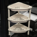 Three Layer Triangle Shaped Corner Rack - Beige - Shop N Save