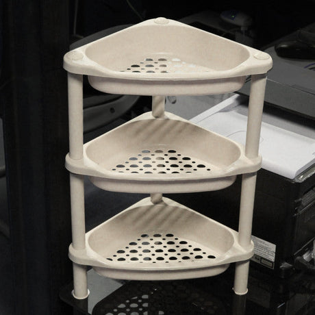 Three Layer Triangle Shaped Corner Rack - Pink - Shop N Save