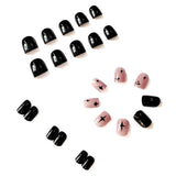 Contrast 12 PCs Multicolor Party Wear Fake Nails - Multi Color - Shop N Save