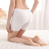 Elastic Waist Soft Fabric Solid Color Women Boxer Underwear