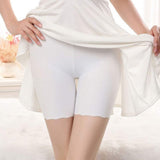 Elastic Waist Soft Fabric Solid Color Women Boxer Underwear