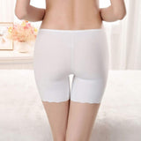 Elastic Waist Soft Fabric Solid Color Women Boxer Underwear