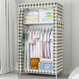 Geometric Pattern Print Clothing Storage Wardrobe - Multi Color