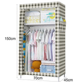 Geometric Pattern Print Clothing Storage Wardrobe - Multi Color