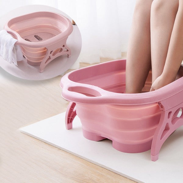 Portable And Relaxing Foldable Feet Care Massage Tub - Purple