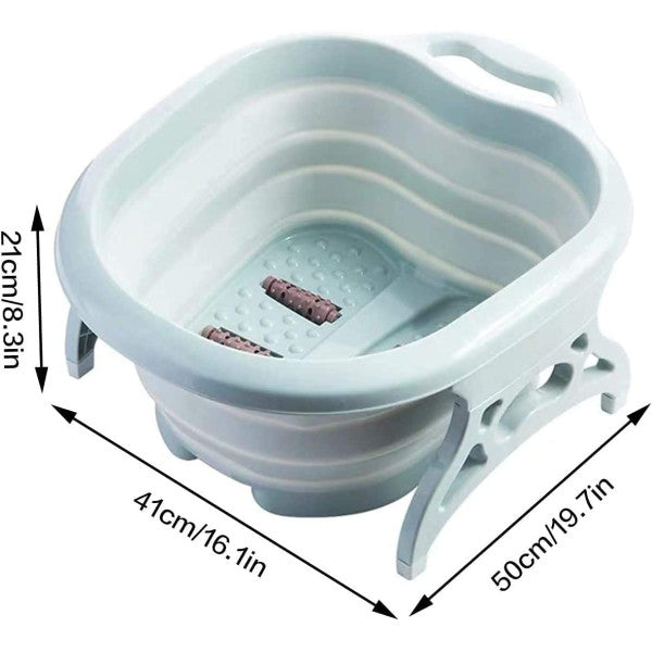 Portable And Relaxing Foldable Feet Care Massage Tub - Purple