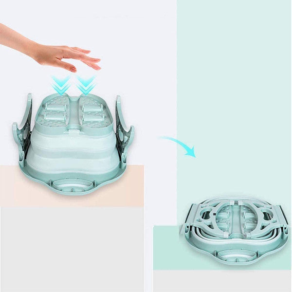 Portable And Relaxing Foldable Feet Care Massage Tub - Purple