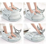 Portable And Relaxing Foldable Feet Care Massage Tub - Sea Green