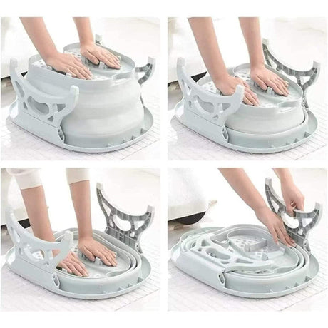 Portable And Relaxing Foldable Feet Care Massage Tub - Purple