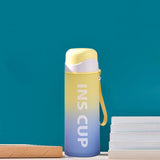 Gradient Pattern Sports Water Bottle - 500 ML - Blue Yellow