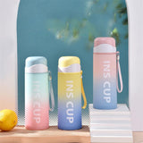 Gradient Pattern Sports Water Bottle - 500 ML - Blue Yellow