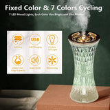 Luxury And Ambiance Combined Crystal Rose Lamp Humidifier - Transparent