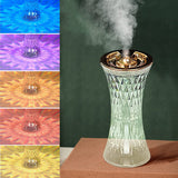 Luxury And Ambiance Combined Crystal Rose Lamp Humidifier - Transparent