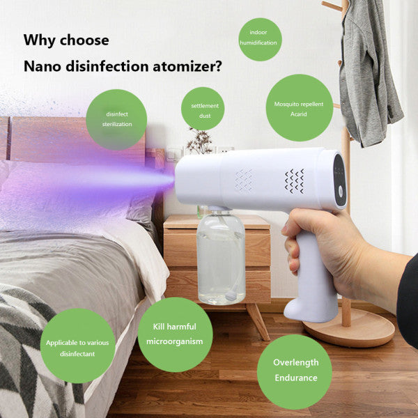 UV Atomization USB Charging Disinfection Sanitizer Machine - White