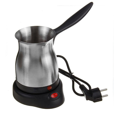 Stainless Steel Electric Coffee Milk Pot - 0.6 L - Silver