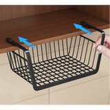 Under Shelf Hanging Extended Storage Rack Basket - Black