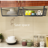 Under Shelf Hanging Extended Storage Rack Basket - Black