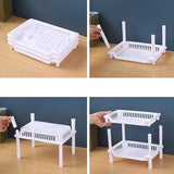 Three Tier Square Shape Storage Rack - White